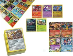 Pokemon TCG: 100 Card Lot Rare, Common, Unc, Holo with 2 Ex Cards - Image 1