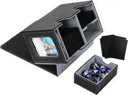 MTG Deck Box for Commander Display with Dice Tray, Double Deck Case Fits 160 Dou - Image 1