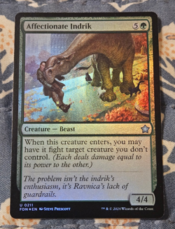 Affectionate Indrik FOIL Foundations MTG Magic - Image 1