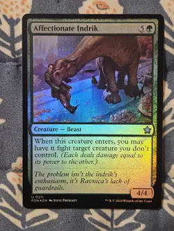 Affectionate Indrik FOIL Foundations MTG Magic - Image 2