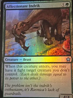 Affectionate Indrik FOIL Foundations MTG Magic - Image 3