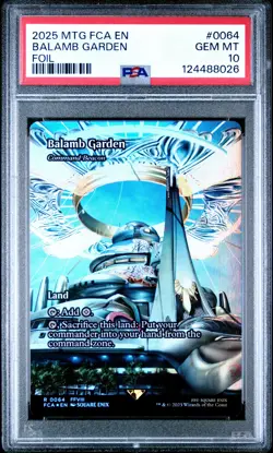 2025 MTG FINAL FANTASY: THROUGH THE AGES FOIL #0064 BALAMB GARDEN PSA 10 - Image 1