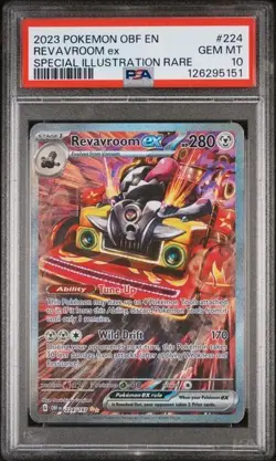 2023 Pokemon Obsidian Flames Revavroom EX Special Illustration Rare #224 PSA 10 - Image 1