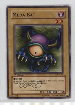 Meda Bat European 1st Ed. YuGiOh Legend of Blue Eyes White Dragon #LOB-E065 2002 - Image 1