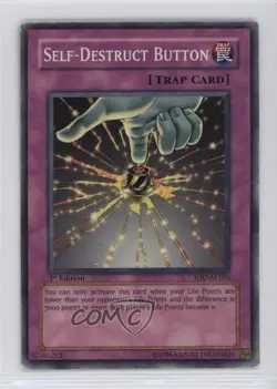 Self-Destruct Button Asian English 1st Ed. YuGiOh Invasion of Chaos #IOC-AE105 - Image 1