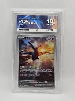 ACE 10 Latios 203/191 Surging Sparks Illustration Rare Pokemon Card - Gem Mint - Image 1