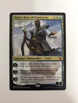 Teferi Hero of Dominaria MTG Magic the Gathering Card NM Near Mint DOM - Image 1