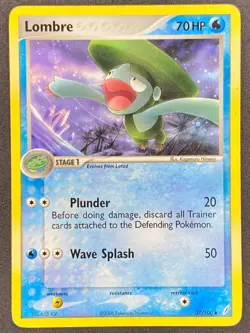 Pokemon Lombre 37/100 Crystal Guardians EXC BUY 2 CARDS GET 1 FREE! - Image 1