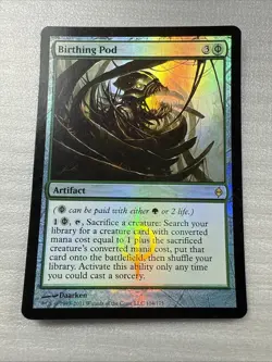MTG English Birthing Pod NM Foil New Phyrexia - Image 1