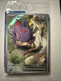 N's Zorua - SVP189 Journey Together ETB Full Art Promo Pokemon Card - Sealed - Image 1