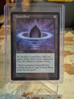 1x MTG Lotus Petal Tempest 1997 original card - Image 1