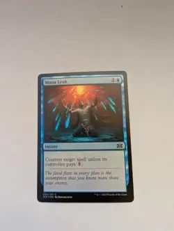 Mana Leak FOIL Double Masters 2022 NM Blue Common MAGIC GATHERING CARD - Image 1