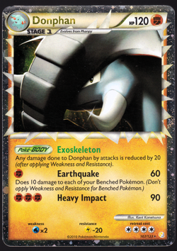 Donphan Prime 107/123 HGSS HeartGold Soulsilver Holo 2010 Pokemon TCG Card LP - Image 1