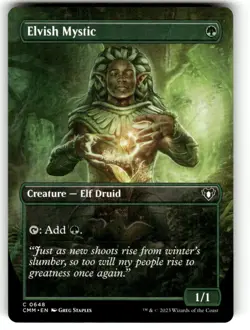 Elvish Mystic (Borderless) Commander Masters Regular MTG NM - Image 1