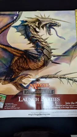 2010 Core Set launch party MtG Poster NEW UNUSED WPN Magic Gathering Memorabilia - Image 1