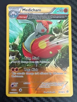Pokemon TCG Medicham 81/160 Reverse Holo Rare XY Primal Clash VLP - Image 1