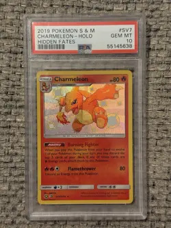 2019 Pokemon Hidden Fates Charmeleon Holo PSA 10 #SV7 - Image 1