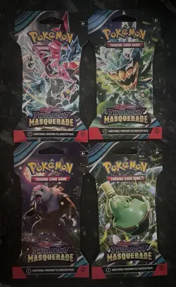 Pokemon TCG: Twilight Masquerade Sleeved Blister Packs X 4 (Art Set) - Image 1
