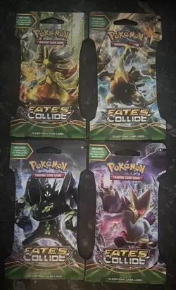Pokemon TCG: xy Fates Collide 4 X Sleeved Blister Packs - Factory Sealed!! - Image 1