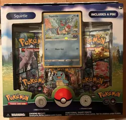 Pokemon TCG: GO Squirtle Pin Collection Brand New Sealed! - Image 1