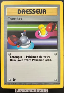 Carte Pokemon TRANSFERT 95/102 Commune Set de Base Wizards EDITION 1 FR - Image 1