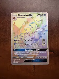 Gyarados GX 112/111 Pokemon Crimson Invasion Rainbow Secret Rare Full Art (MP) - Image 2