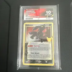 Pokemon Card Umbreon Gold Star 17/17 Holo Celebrations 25th Anniversary ACE 10 - Image 1