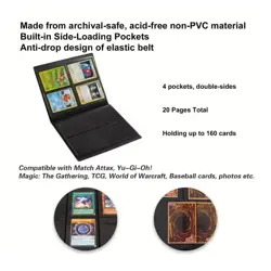 Trading Card Binder Album - 160 Pocket - Fits MTG, Pokemon, Sports Cards - Durab - Image 3