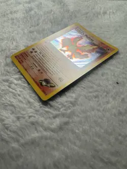 ROCKET'S MOLTRES Pokemon Card WOTC 1st Edition Gym Heroes 12/132 SWIRL HOLO NM - Image 3