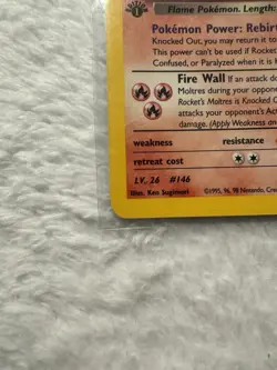 ROCKET'S MOLTRES Pokemon Card WOTC 1st Edition Gym Heroes 12/132 SWIRL HOLO NM - Image 4