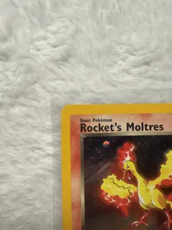 ROCKET'S MOLTRES Pokemon Card WOTC 1st Edition Gym Heroes 12/132 SWIRL HOLO NM - Image 5