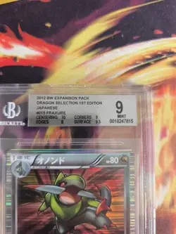 Pokemon Card Fraxure Dragon Selection Holo 1. Edition Japanese BGS Beckett 9 - Image 4