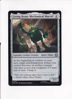 MAGIC THE GATHERING MTG MARVEL'S SPIDER-MAN LIVING BRAIN, MECHANICAL MARVEL (#1) - Image 1