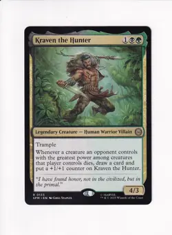 MAGIC THE GATHERING MTG MARVEL'S SPIDER-MAN KRAVEN THE HUNTER - Image 1