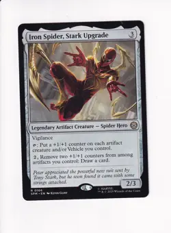 MAGIC THE GATHERING MTG MARVEL'S SPIDER-MAN IRON SPIDER, STARK UPGRADE - Image 1