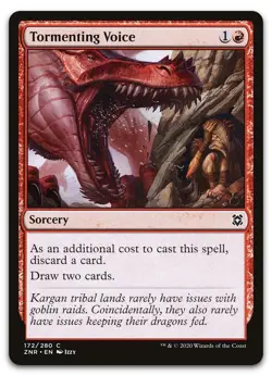 Tormenting Voice #172 (NM) Zendikar Rising ZNR Magic MTG - Image 1