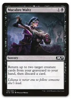 Macabre Waltz #108 (NM) Core Set 2019 M19 Magic MTG - Image 1