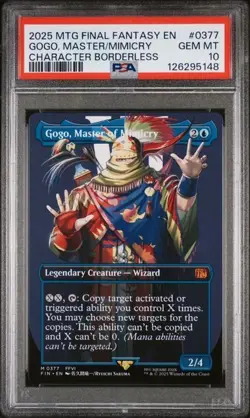 2025 MTG Final Fantasy Gogo, Master Of Mimicry Borderless #377 PSA 10 - Image 1