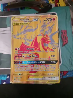 2021 Pokemon Reshiram & Charizard GX Tag Team Black Star Promo SM247 (JUMBO) - Image 1