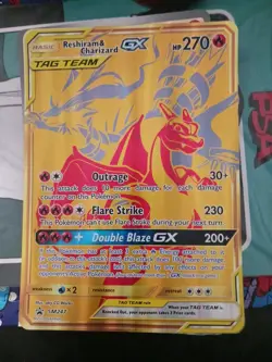 2021 Pokemon Reshiram & Charizard GX Tag Team Black Star Promo SM247 (JUMBO) - Image 2