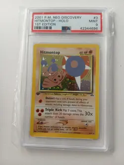 Pokemon Neo Discovery 1st Edition Hitmontop 3/75 PSA 9 MINT - Image 1