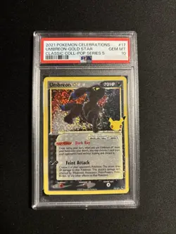 PSA 10 GEM MINT Pokemon Celebrations Umbreon Gold Star #17/17 Classic Collection - Image 1