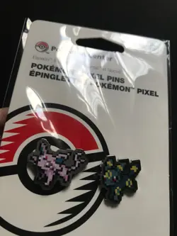 Umbreon & Espeon Pixel Pin Badge Pokemon Centre UK 2024 Eeveelution Metal NEW - Image 4