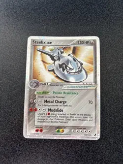 Steelix ex 109/115 Holo Rare EX Unseen Forces 2005 Pokemon Card Played - Image 1