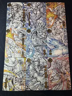 One Piece Set of 9 Collectible Character Anime SSR SR Sketch Cards CCG - Image 1