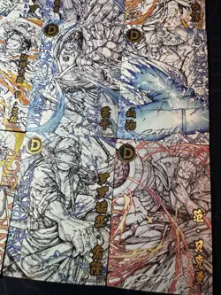 One Piece Set of 9 Collectible Character Anime SSR SR Sketch Cards CCG - Image 4