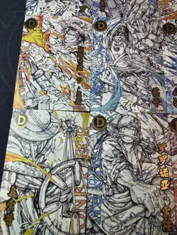 One Piece Set of 9 Collectible Character Anime SSR SR Sketch Cards CCG - Image 5