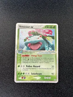 Venusaur ex 112/112 Holo Rare EX FireRed & LeafGreen 2004 Pokemon Card Played - Image 1