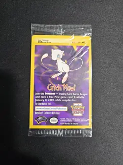 SEALED "Catch Mew" Pokemon PIKACHU Card BLACK STAR PROMO Set#4 Movie WB Stamped - Image 1