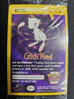SEALED "Catch Mew" Pokemon PIKACHU Card BLACK STAR PROMO Set#4 Movie WB Stamped - Image 2